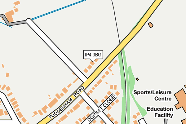 IP4 3BG map - OS OpenMap – Local (Ordnance Survey)
