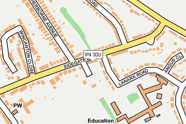 IP4 3DU map - OS OpenMap – Local (Ordnance Survey)