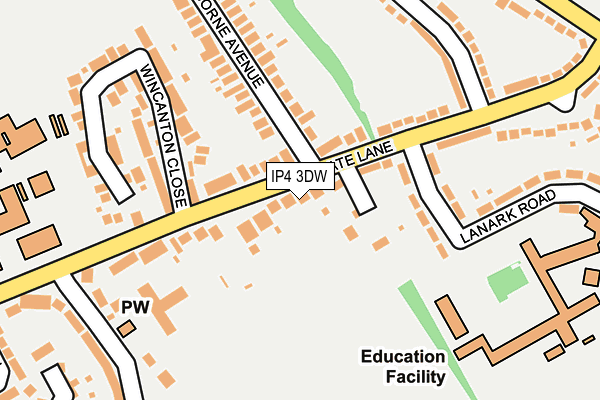 IP4 3DW map - OS OpenMap – Local (Ordnance Survey)
