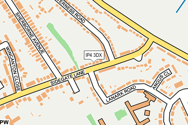 IP4 3DX map - OS OpenMap – Local (Ordnance Survey)