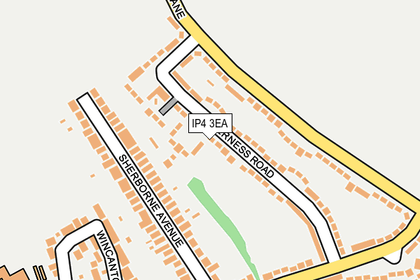 IP4 3EA map - OS OpenMap – Local (Ordnance Survey)