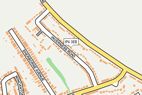 IP4 3EB map - OS OpenMap – Local (Ordnance Survey)