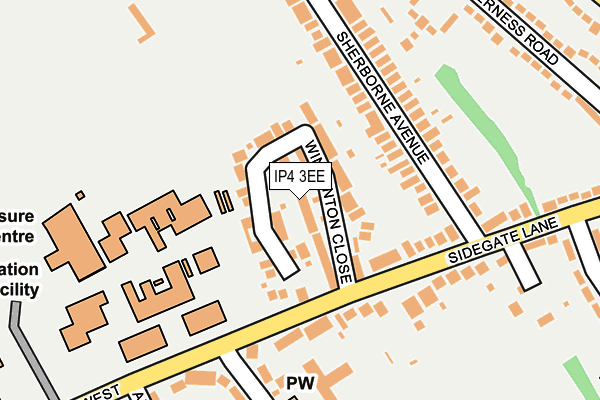 IP4 3EE map - OS OpenMap – Local (Ordnance Survey)