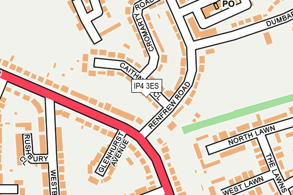 IP4 3ES map - OS OpenMap – Local (Ordnance Survey)