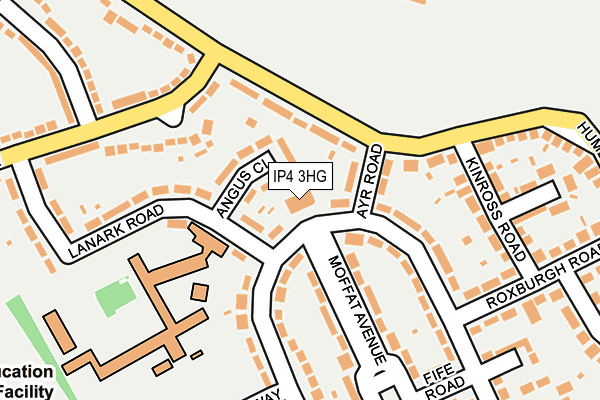 IP4 3HG map - OS OpenMap – Local (Ordnance Survey)