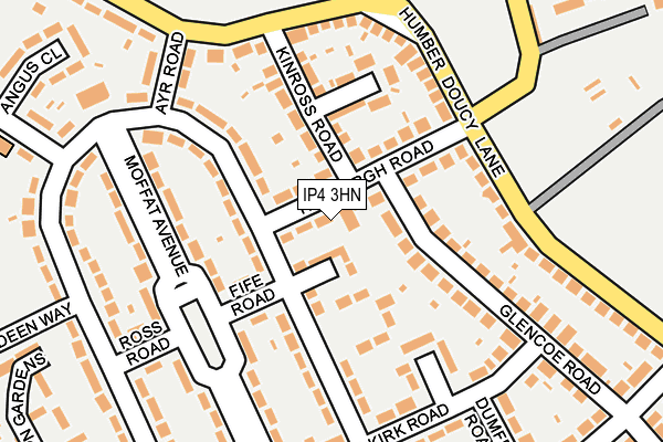 IP4 3HN map - OS OpenMap – Local (Ordnance Survey)