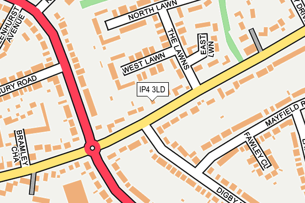 IP4 3LD map - OS OpenMap – Local (Ordnance Survey)