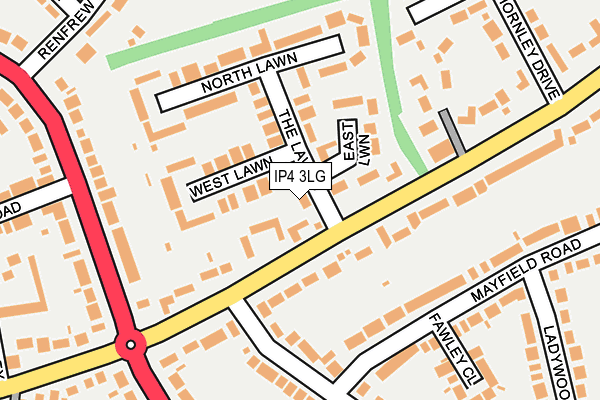 IP4 3LG map - OS OpenMap – Local (Ordnance Survey)