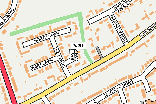 IP4 3LH map - OS OpenMap – Local (Ordnance Survey)