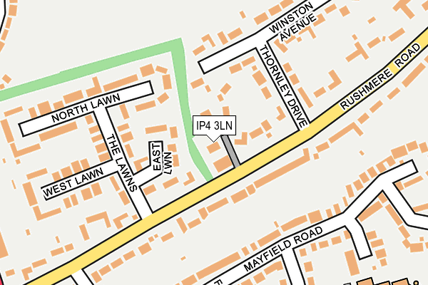 IP4 3LN map - OS OpenMap – Local (Ordnance Survey)