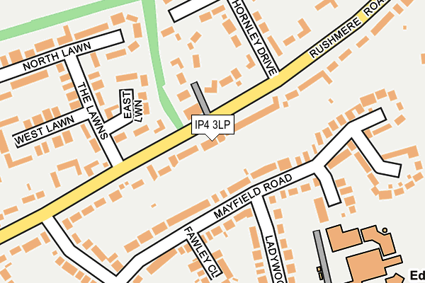 IP4 3LP map - OS OpenMap – Local (Ordnance Survey)