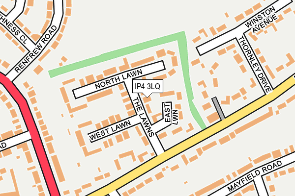IP4 3LQ map - OS OpenMap – Local (Ordnance Survey)