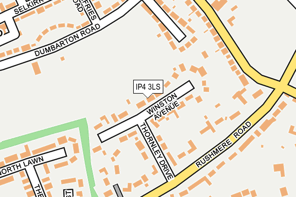 IP4 3LS map - OS OpenMap – Local (Ordnance Survey)