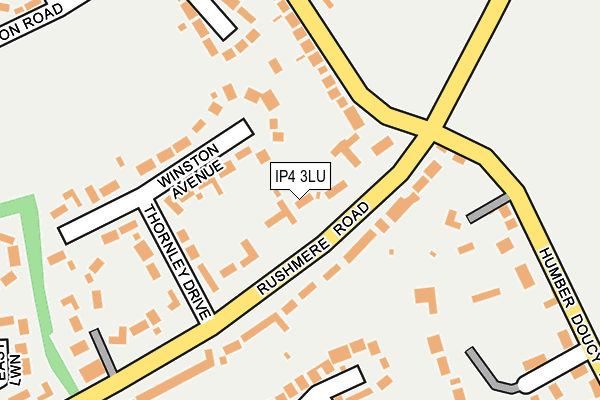 IP4 3LU map - OS OpenMap – Local (Ordnance Survey)