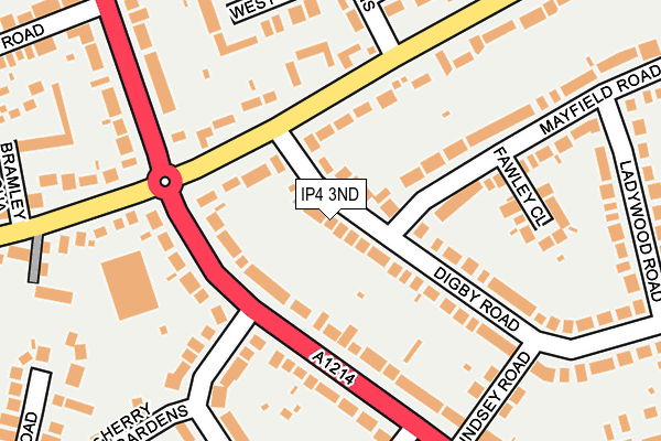 IP4 3ND map - OS OpenMap – Local (Ordnance Survey)