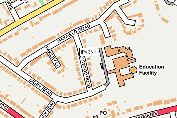 IP4 3NH map - OS OpenMap – Local (Ordnance Survey)
