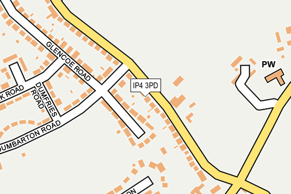 IP4 3PD map - OS OpenMap – Local (Ordnance Survey)