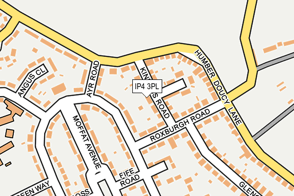 IP4 3PL map - OS OpenMap – Local (Ordnance Survey)
