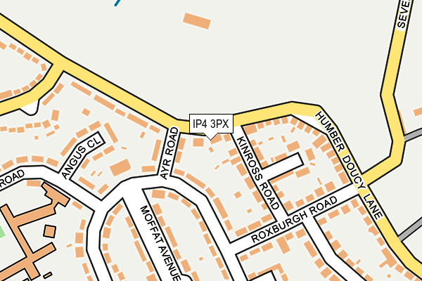 IP4 3PX map - OS OpenMap – Local (Ordnance Survey)