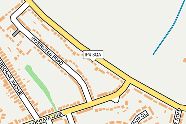 IP4 3QA map - OS OpenMap – Local (Ordnance Survey)