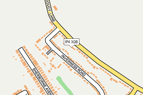 IP4 3QB map - OS OpenMap – Local (Ordnance Survey)
