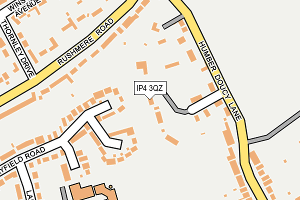 IP4 3QZ map - OS OpenMap – Local (Ordnance Survey)