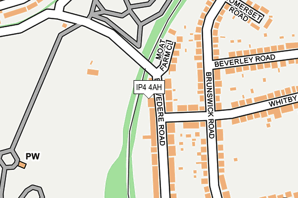 IP4 4AH map - OS OpenMap – Local (Ordnance Survey)
