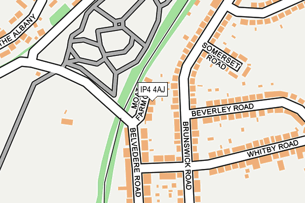 IP4 4AJ map - OS OpenMap – Local (Ordnance Survey)