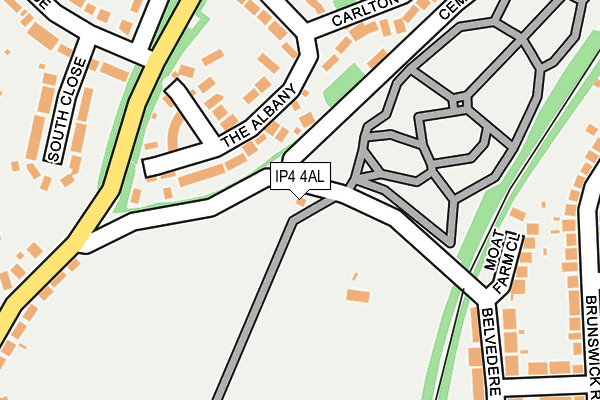 IP4 4AL map - OS OpenMap – Local (Ordnance Survey)