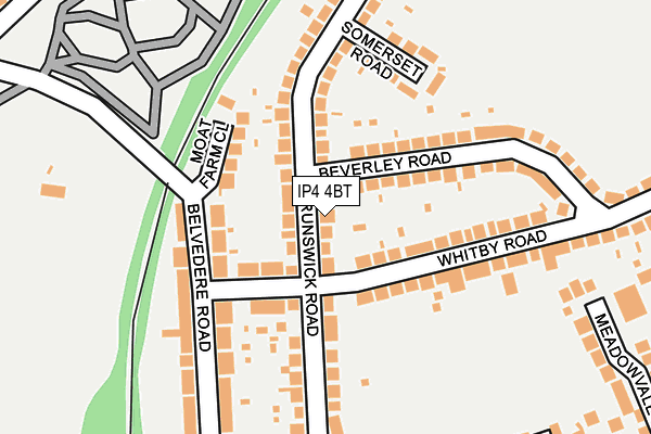 IP4 4BT map - OS OpenMap – Local (Ordnance Survey)