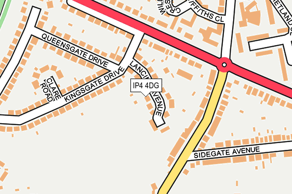IP4 4DG map - OS OpenMap – Local (Ordnance Survey)