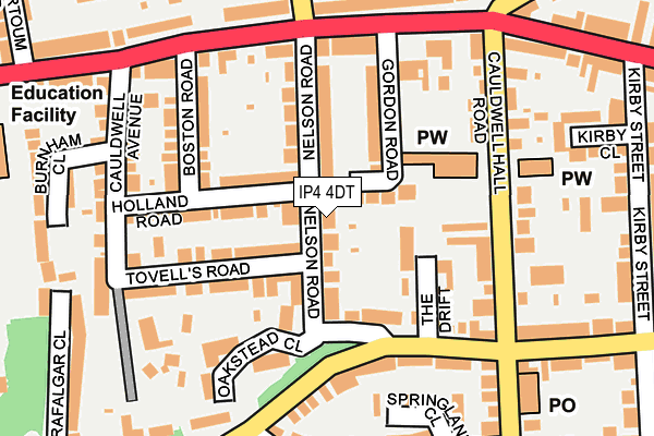IP4 4DT map - OS OpenMap – Local (Ordnance Survey)
