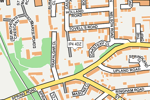 IP4 4DZ map - OS OpenMap – Local (Ordnance Survey)