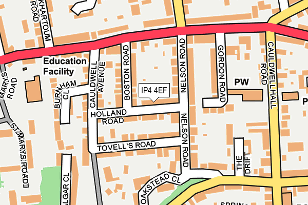 IP4 4EF map - OS OpenMap – Local (Ordnance Survey)
