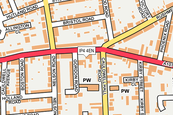IP4 4EN map - OS OpenMap – Local (Ordnance Survey)