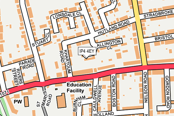 IP4 4EY map - OS OpenMap – Local (Ordnance Survey)