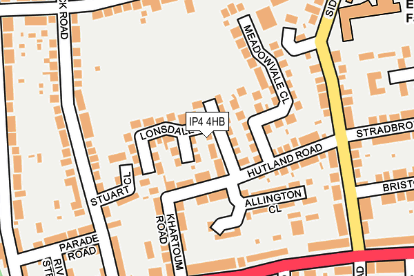 IP4 4HB map - OS OpenMap – Local (Ordnance Survey)
