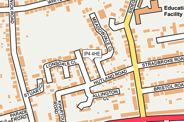 IP4 4HE map - OS OpenMap – Local (Ordnance Survey)