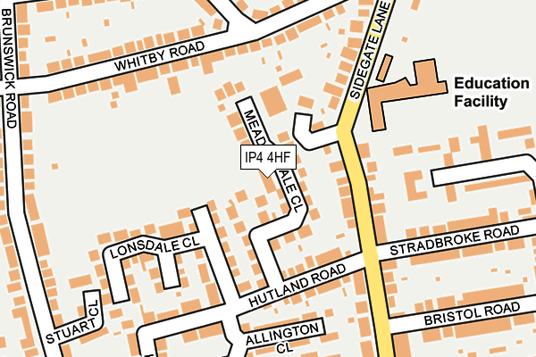 IP4 4HF map - OS OpenMap – Local (Ordnance Survey)
