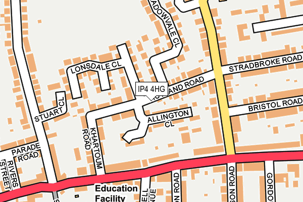 IP4 4HG map - OS OpenMap – Local (Ordnance Survey)