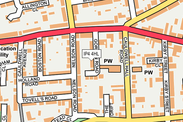 IP4 4HL map - OS OpenMap – Local (Ordnance Survey)
