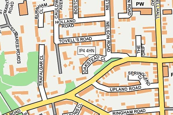 IP4 4HN map - OS OpenMap – Local (Ordnance Survey)