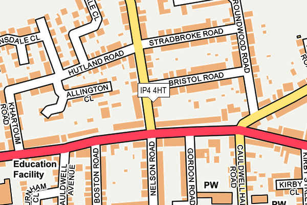 IP4 4HT map - OS OpenMap – Local (Ordnance Survey)