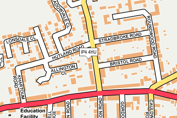 IP4 4HU map - OS OpenMap – Local (Ordnance Survey)