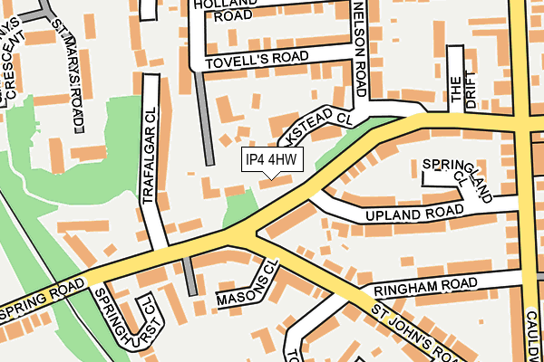 IP4 4HW map - OS OpenMap – Local (Ordnance Survey)