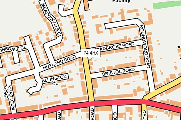 IP4 4HX map - OS OpenMap – Local (Ordnance Survey)
