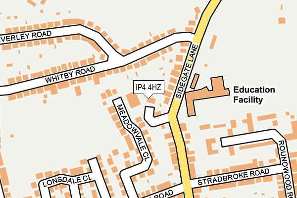 IP4 4HZ map - OS OpenMap – Local (Ordnance Survey)