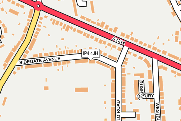 IP4 4JH map - OS OpenMap – Local (Ordnance Survey)