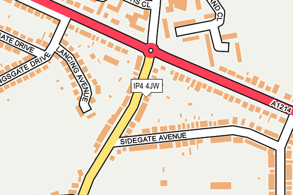 IP4 4JW map - OS OpenMap – Local (Ordnance Survey)