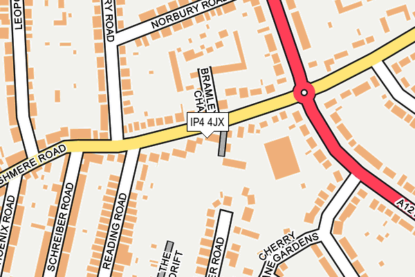 IP4 4JX map - OS OpenMap – Local (Ordnance Survey)